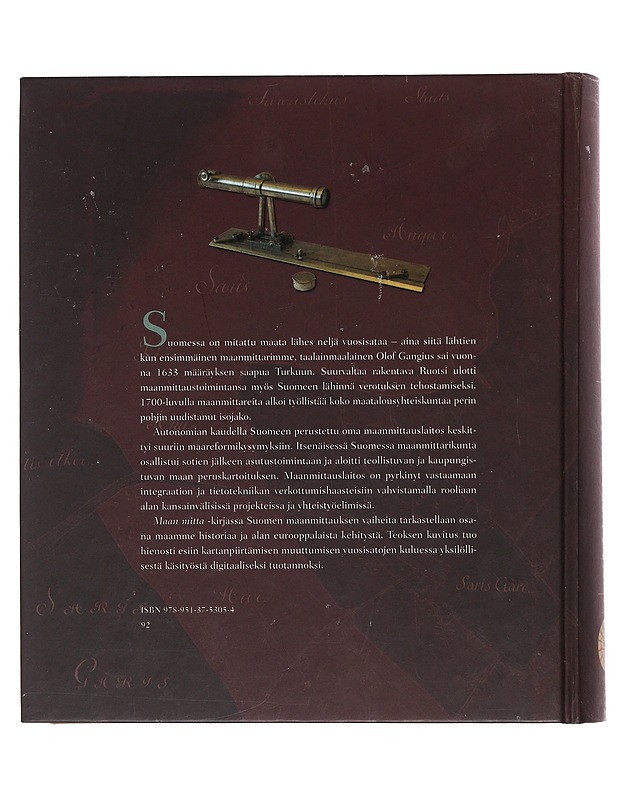 Maan mitta : maanmittauksen historia Suomessa 1633-2008 - Huhtamies, Mikko - Historiakirjat - 10105505223 - 1