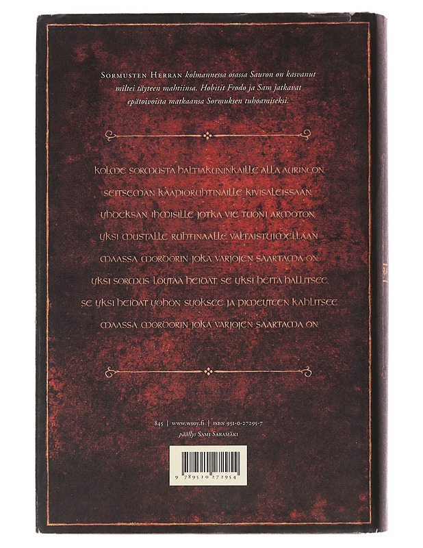 Taru sormusten herrasta III : Kuninkaan paluu - Tolkien, J. R. R. - Fantasia- ja scifi - 10105505253 - 1