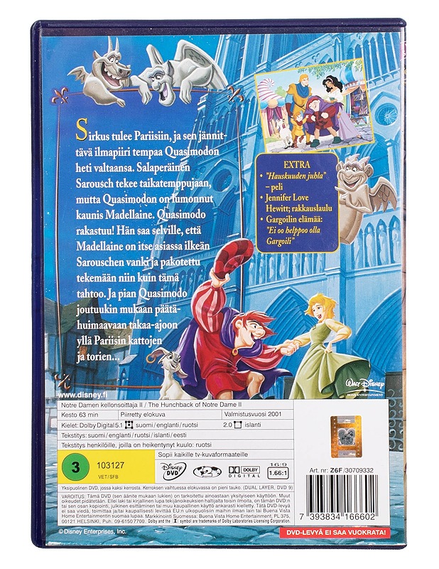 Notre Damen kellonsoittaja II - DVD - DVD-elokuvat - 10105505256 - 1