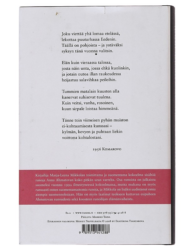 Valitut runot - Ahmatova, Anna - Runot ja näytelmät - 10105505271 - 1