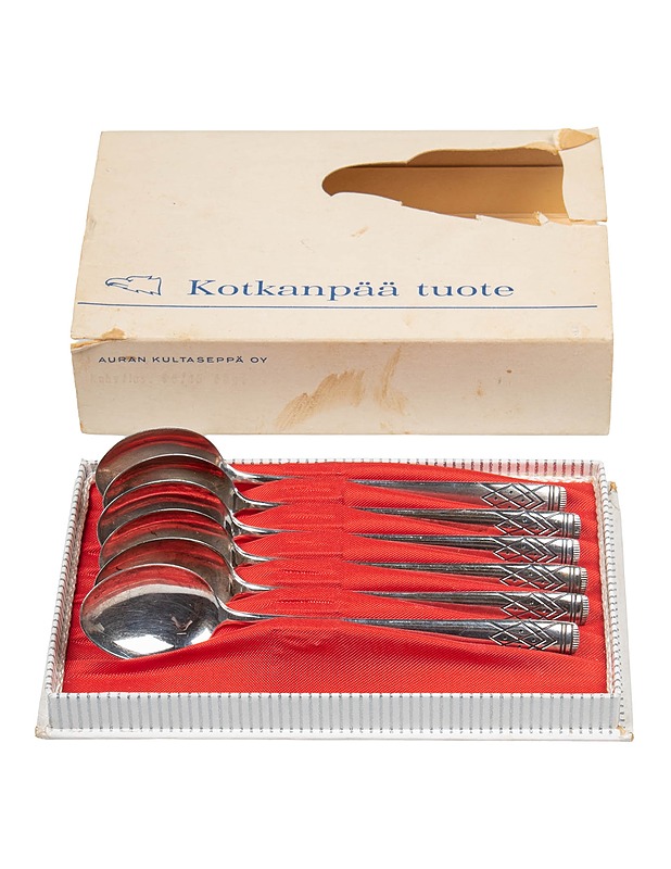 AURAN KULTASEPPÄ OY Aino kahvilusikka, 6 kpl - Aterimet - 10105505292 - 0