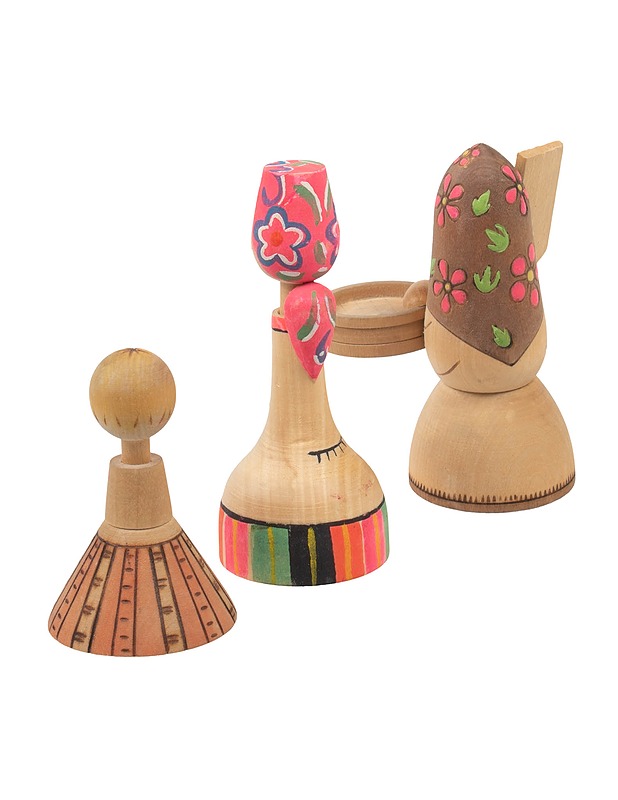 Puunuket, 3 kpl - Koriste-esineet - 10105505308 - 1