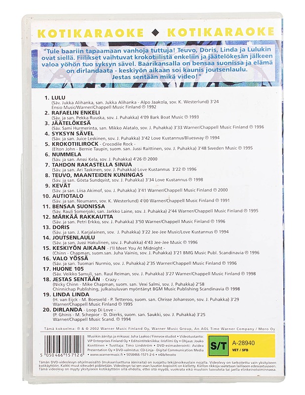 Finnkaraoke: Suomilegendat - DVD - DVD-elokuvat - 10105505332 - 1