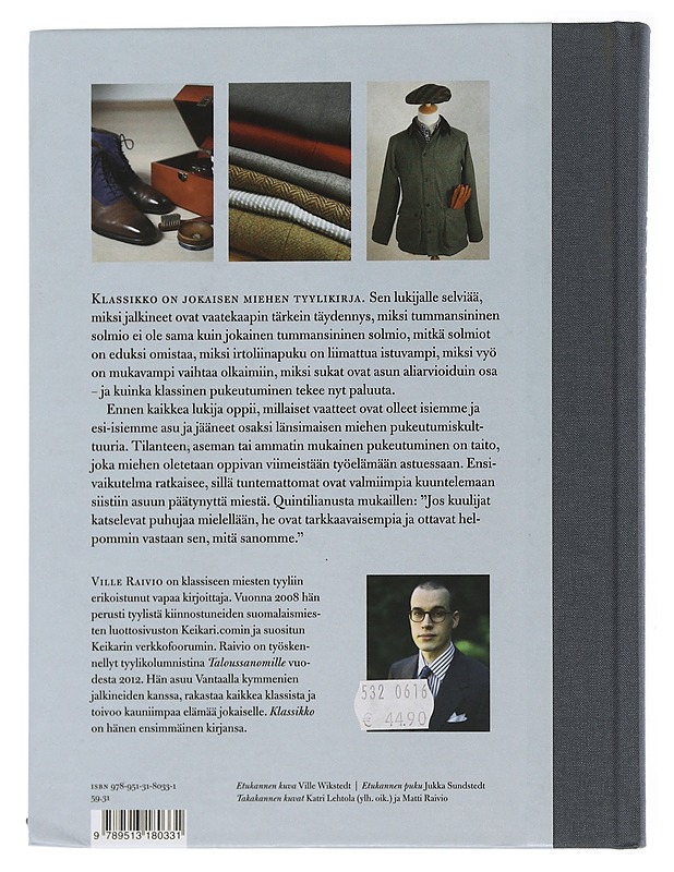 Klassikko : jokaisen miehen tyylikirja - Ville Raivio - Tietokirjat ja oppaat - 10105505461 - 1