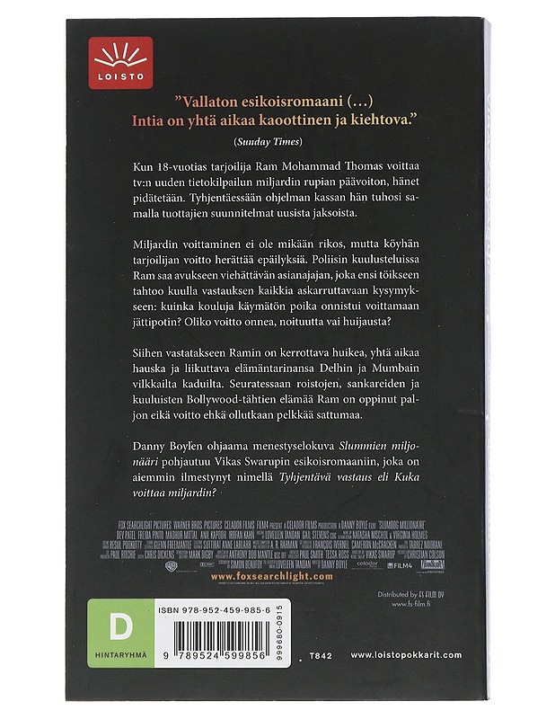 Slummien miljonääri - Swarup, Vikas - Romaanit ja novellit - 10105505477 - 1