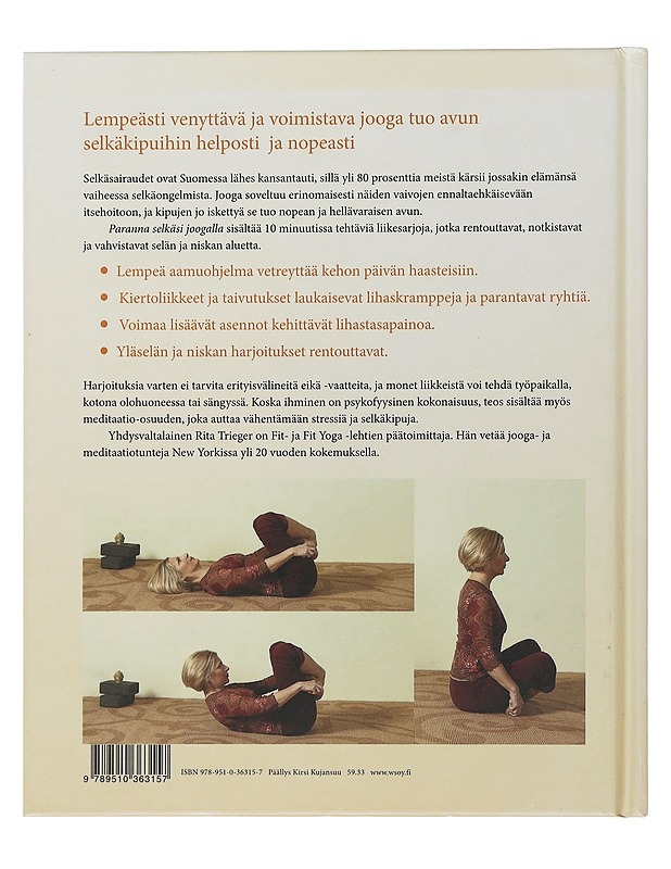 Paranna selkäsi joogalla - Trieger, Rita - Tietokirjat ja oppaat - 10105505589 - 1