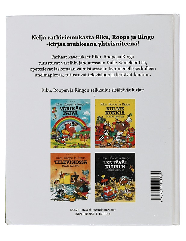 Rikun, Roopen ja Ringon seikkailut - Mauri Kunnas - Lastenkirjat - 10105505620 - 1