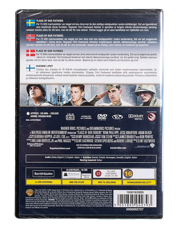 FLAGS of our FATHERS - DVD - DVD-elokuvat - 10105505726 - 1