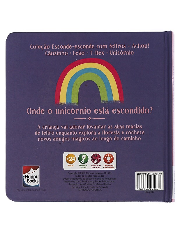 Hide-and-seek with felt : Found it! Unicorn - Curious Universe UK - Lastenkirjat - 10105505773 - 1