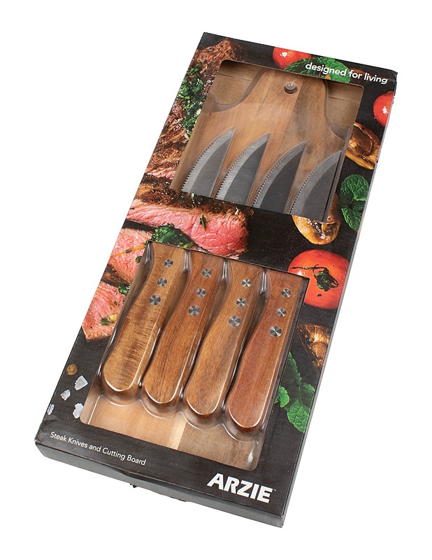 MASTERMARK Arzie pihviveitset ja leikkuulauta - Aterimet - 10105505849 - 0