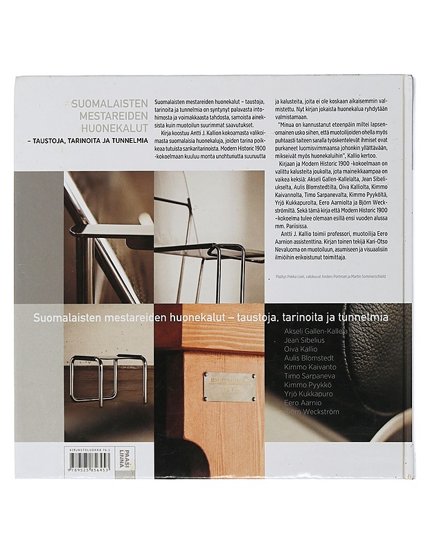 Suomalaisten mestareiden huonekalut : taustoja, tarinoita, tunnelmia - Kallio, Antti J. - Historiakirjat - 10105505858 - 1