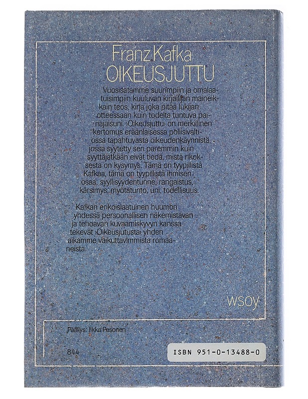 Oikeusjuttu - Kafka, Franz - Romaanit ja novellit - 10105505862 - 1