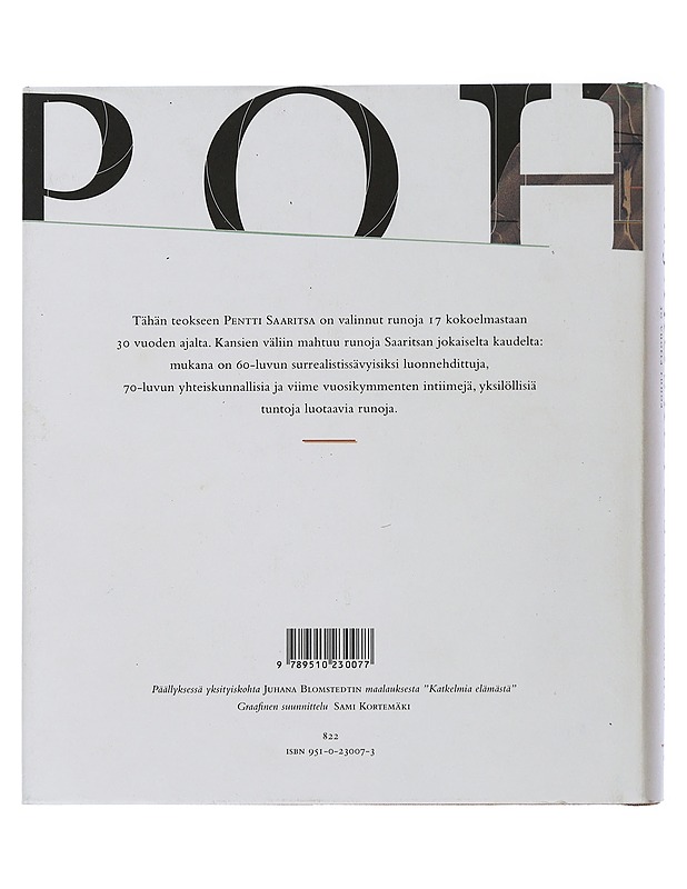 Pohjakosketus : 30 vuotta runoa - Pentti Saaritsa - Runot ja näytelmät - 10105505871 - 1