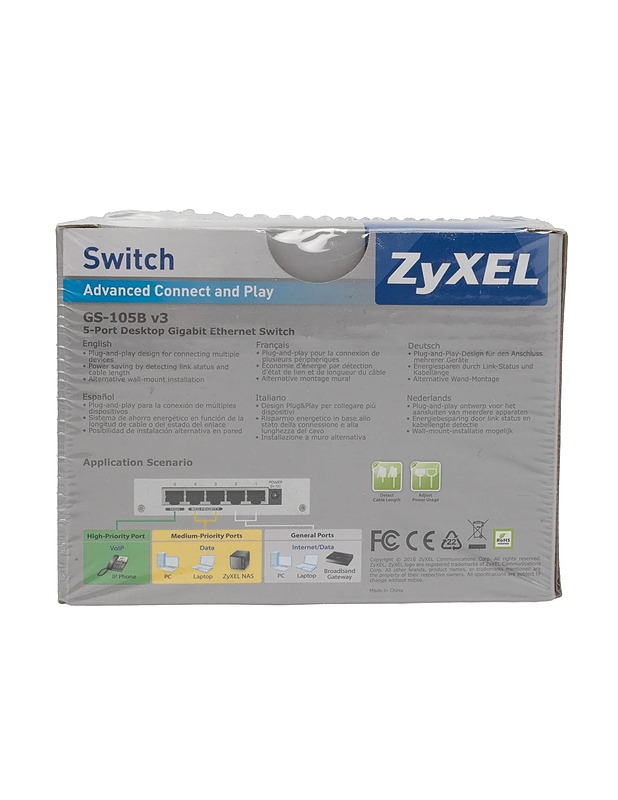 Zyxel GS-105B v3 5-porttinen gigabit-kytkin - Muu elektroniikka - 10105505889 - 1