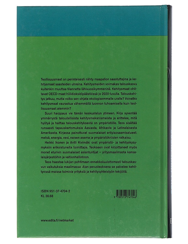 Suuri harppaus : miten kehitysmaiden talouskasvu vaikuttaa ympäristöön? - Ikonen, Heikki - Historiakirjat - 10105506032 - 1