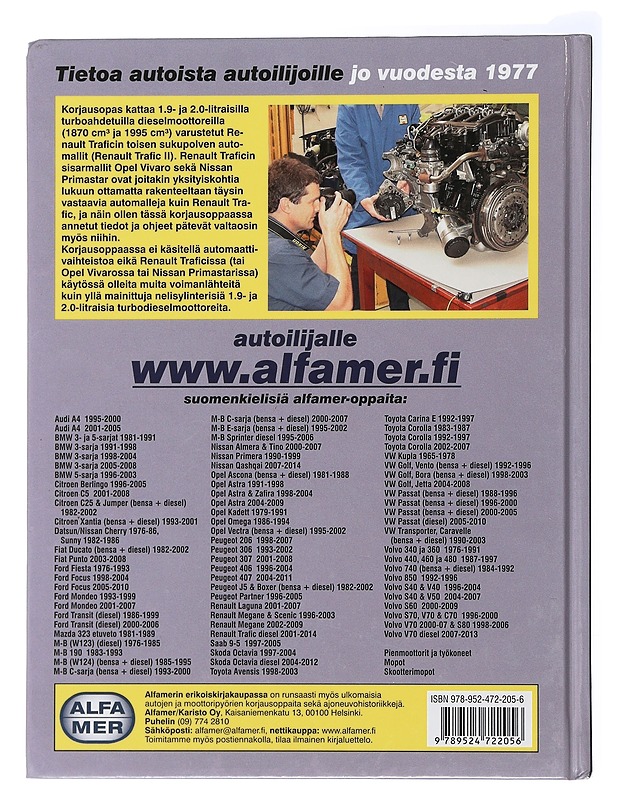 Renault Trafic (Opel Vivaro, Nissan Primastar) diesel 2001-2014 : korjausopas - Randall, Martynn - Tietokirjat ja oppaat - 10105506072 - 1