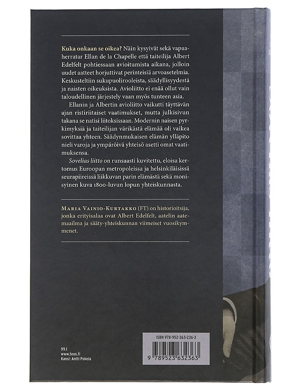 Sovelias liitto : kohtauksia Ellan de la Chapellen ja Albert Edelfeltin elämästä - Vainio-Kurtakko, Maria - Elämäkerrat ja muistelmat - 10105506200 - 1