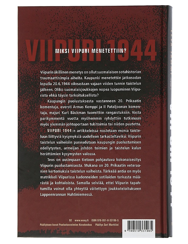Ilmavoimat Viipurissa - Hannu Valtonen - Historiakirjat - 10105506230 - 1
