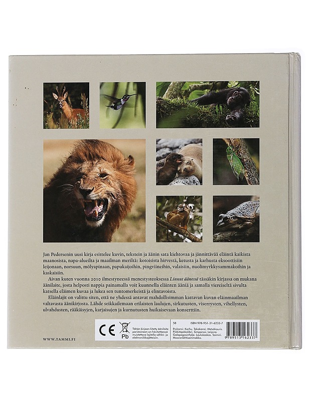 Maailman eläimet äänessä : 100 kiehtovaa eläinlajia äänineen - Pedersen, Jan - Tietokirjat ja oppaat - 10105506317 - 1