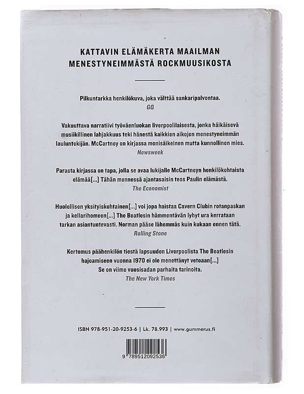 Paul McCartney : elämäkerta - Norman, Philip - Elämäkerrat ja muistelmat - 10105506365 - 1