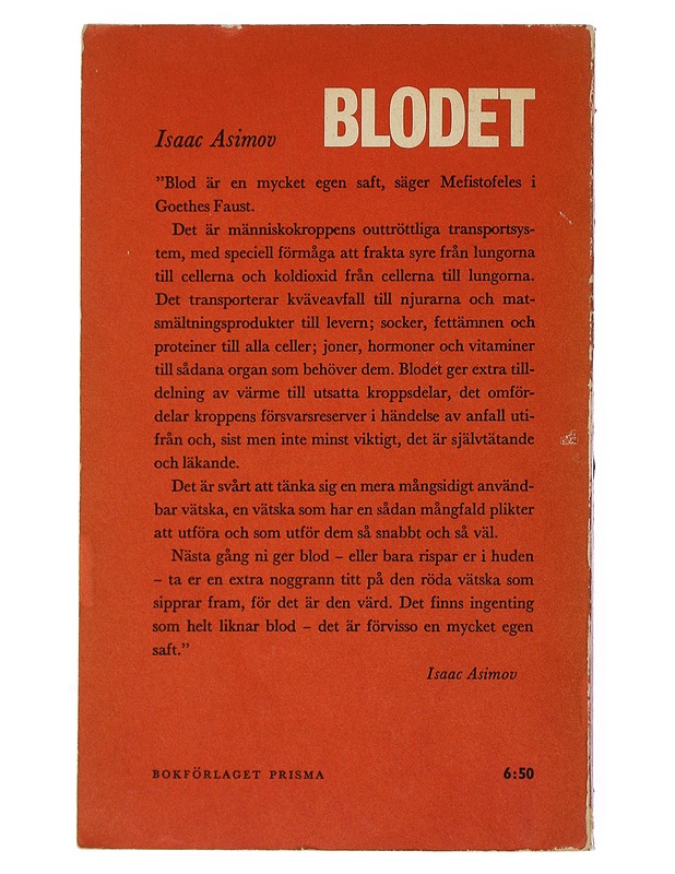 Blodet - Isaac Asimov - Historiakirjat - 10105506674 - 1
