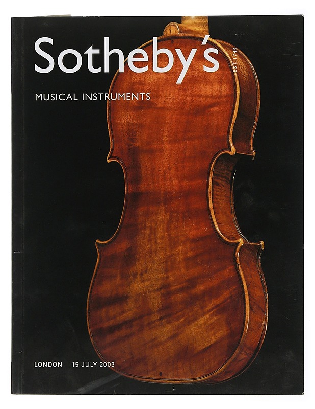 Sotheby's musical instruments london 15 july 2003 - Musiikki- ja elokuvakirjat - 10105506686 - 0