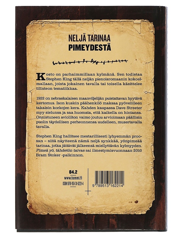 Pimeä yö, tähdetön taivas - King, Stephen - Romaanit ja novellit - 10105506698 - 1