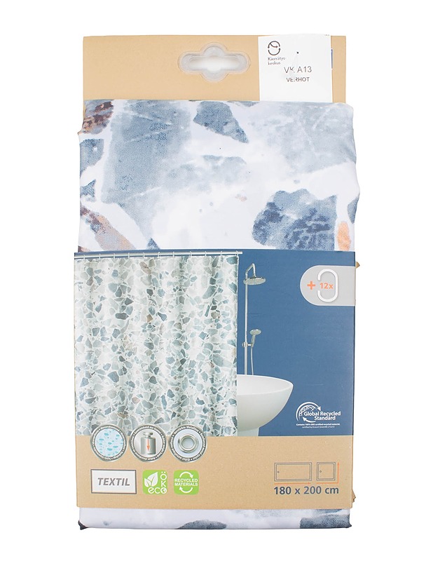 WENKO Suihkuverho, 180x200 cm - Verhot ja kapat - 10105506702 - 0