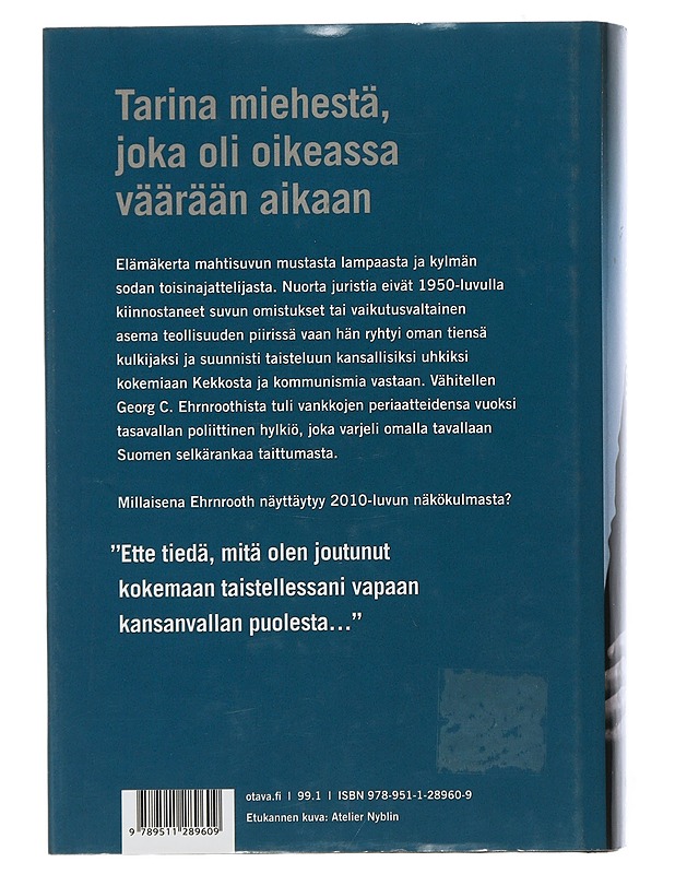 Yksinäinen Ehrnrooth  - Riku Keski-Rauska - Elämäkerrat ja muistelmat - 10105506745 - 1