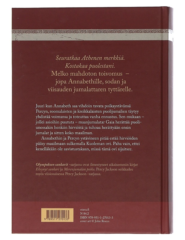 Athenen merkki - Riordan, Rick - Fantasia- ja scifi - 10105506773 - 1