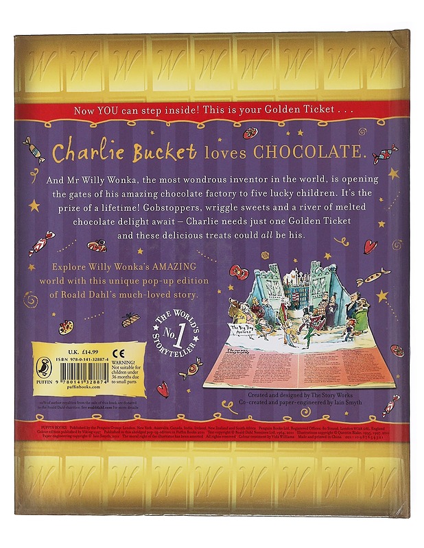 Charlie and the Chocolate Factory Pop-Up Book - Roald Dahl - Lastenkirjat - 10105506804 - 1