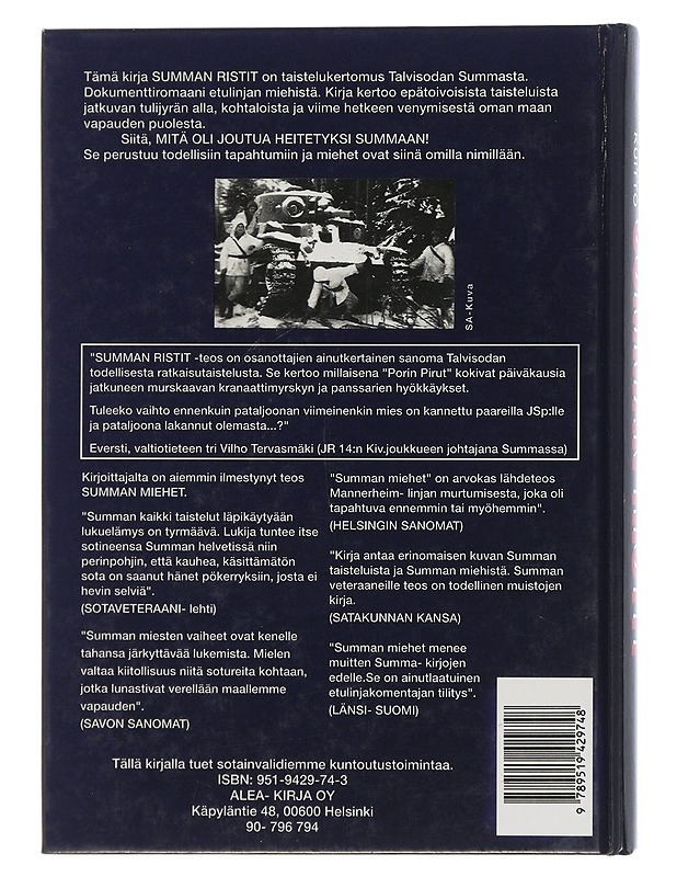 Summan ristit : dokumentti sodasta, henkilöistä, kohtaloista - P.-J. Kuitto - Elämäkerrat ja muistelmat - 10105506837 - 1