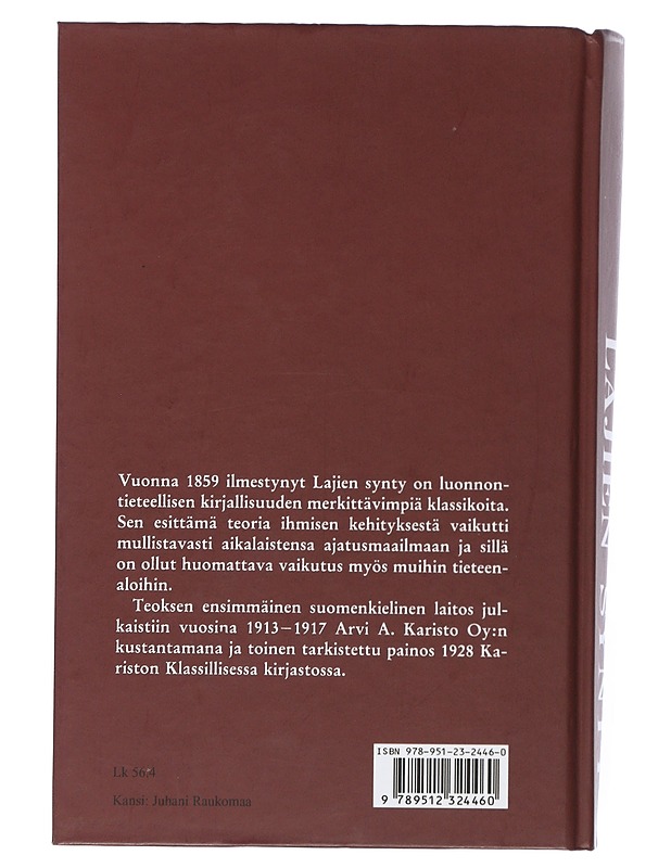Lajien synty - Darwin, Charles - Tietokirjat ja oppaat - 10105506847 - 1