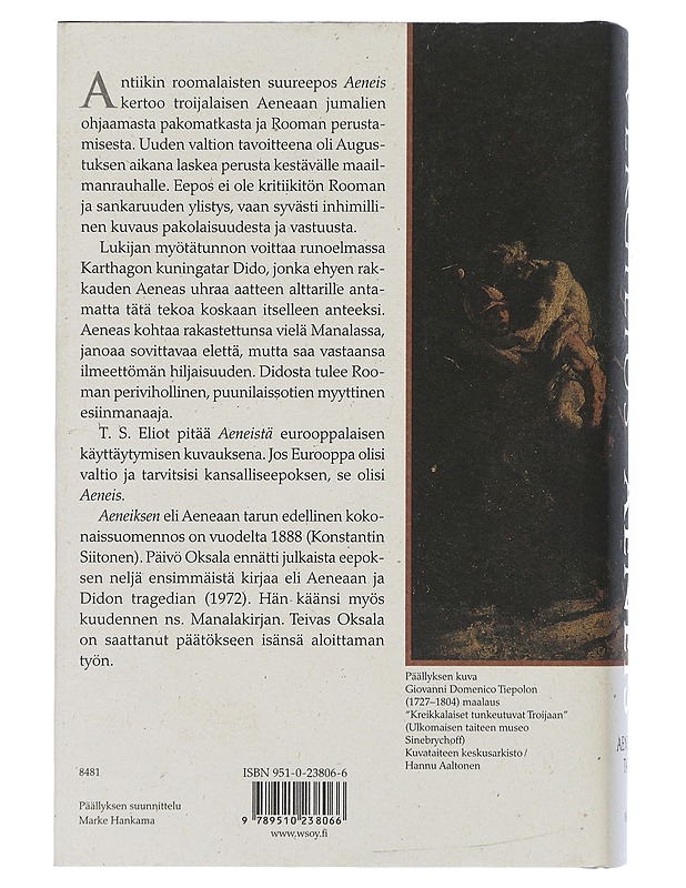 Aeneis : Aeneaan taru - Vergilius Maro, Publius - Romaanit ja novellit - 10105506850 - 1