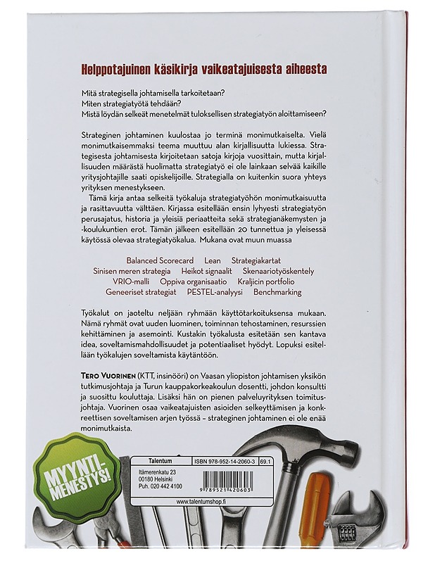 Strategiakirja : 20 työkalua - Vuorinen, Tero - Tietokirjat ja oppaat - 10105506865 - 1
