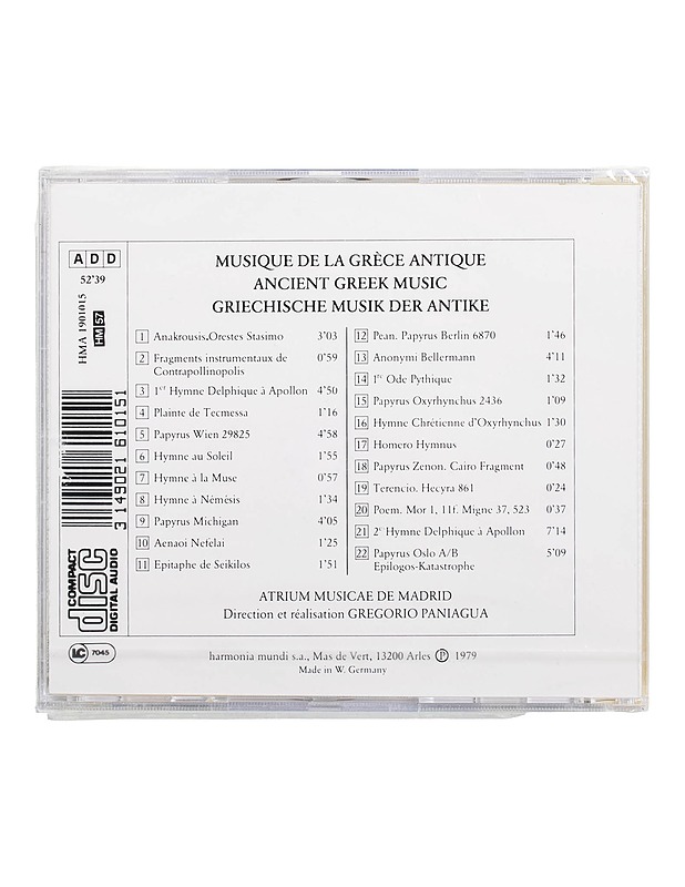 Musique de la Grèce antique - CD - CD-levyt - 10105506883 - 1