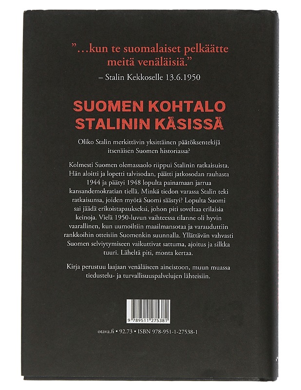 Stalin ja Suomen kohtalo : 1939, 1944, 1948, 1950 - Rentola, Kimmo - Historiakirjat - 10105506877 - 1