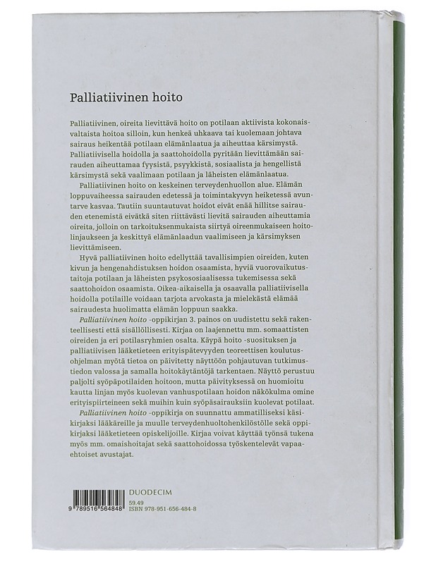 Palliatiivinen hoito - Saarto, Tiina - Tietokirjat ja oppaat - 10105506878 - 1
