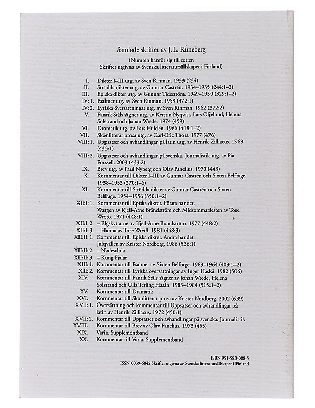 Samlade skrifter av Johan Ludvig Runeberg - Runeberg, Johan Ludvig - Elämäkerrat ja muistelmat - 10105506901 - 1
