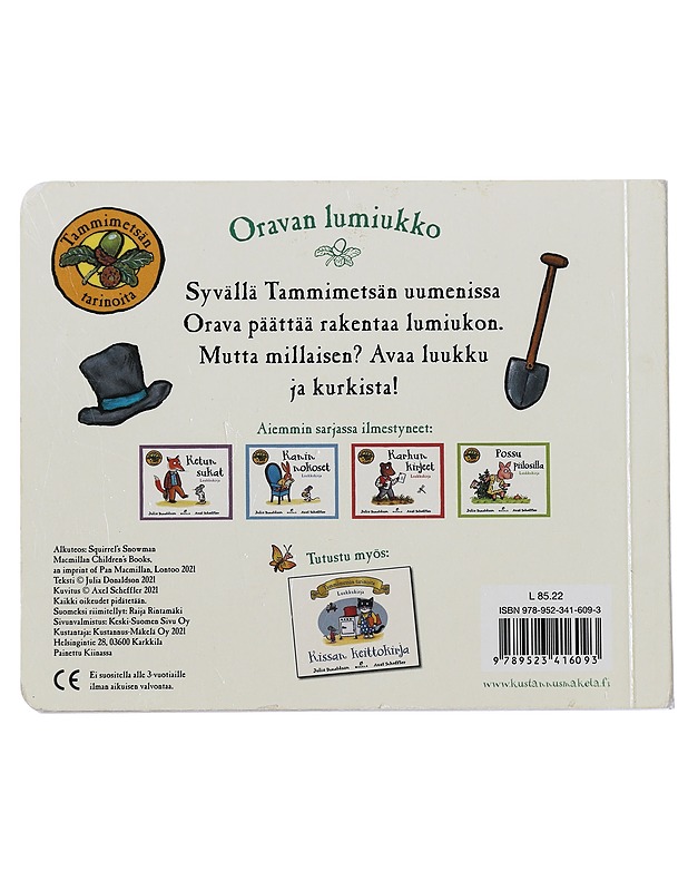 Oravan lumiukko / luukkukirja - Donaldson Julia - Lastenkirjat - 10105506916 - 1