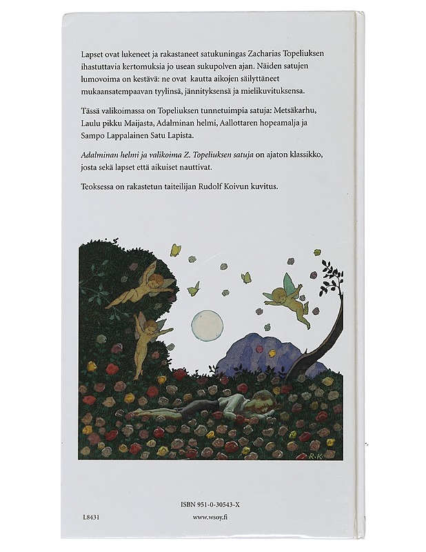 Adalminan helmi ja valikoima Z. Topeliuksen satuja - Topelius, Zacharias - Lastenkirjat - 10105507140 - 1