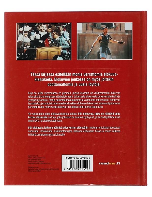 501 elokuvaa, jotka on nähtävä kerran eläessään - Haavisto, Laura - Historiakirjat - 10105507322 - 1