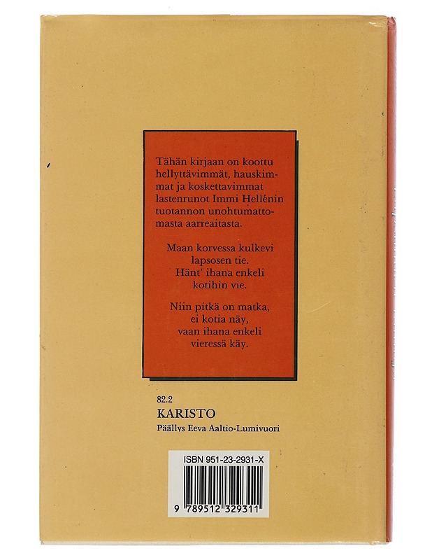 Lapsuuden lauluja - Immi Hellén - Lastenkirjat - 10105507372 - 1