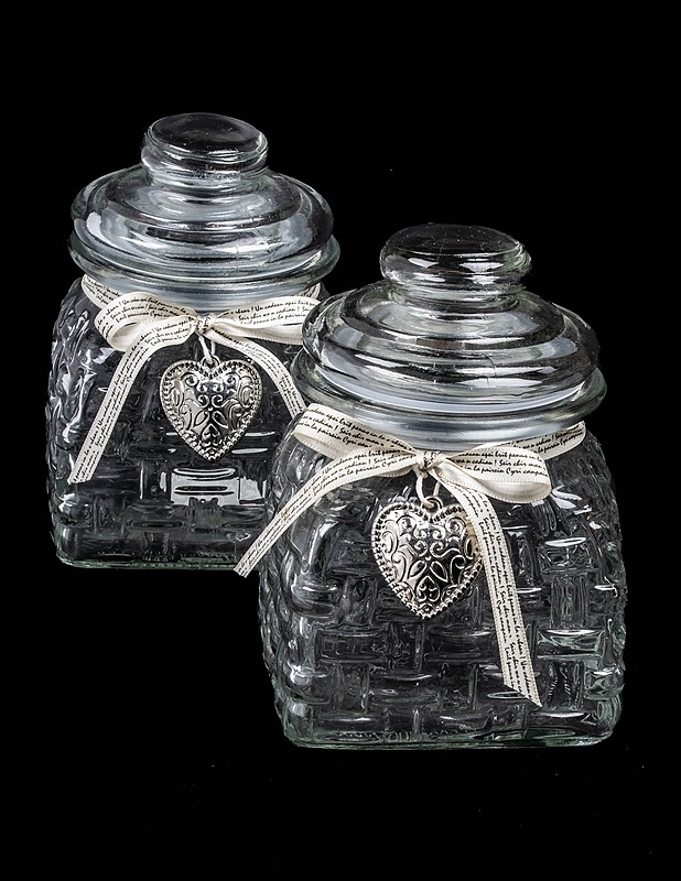 Koristelasipurkit, 2 kpl - Säilytysastiat - 10105507395 - 0