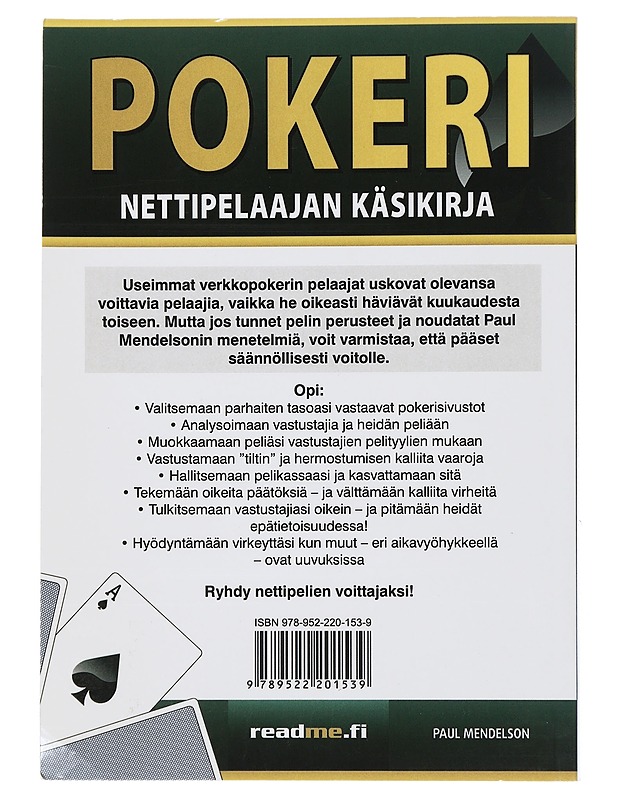 Pokeri : nettipelaajan käsikirja - Mendelson, Paul - Tietokirjat ja oppaat - 10105507396 - 1