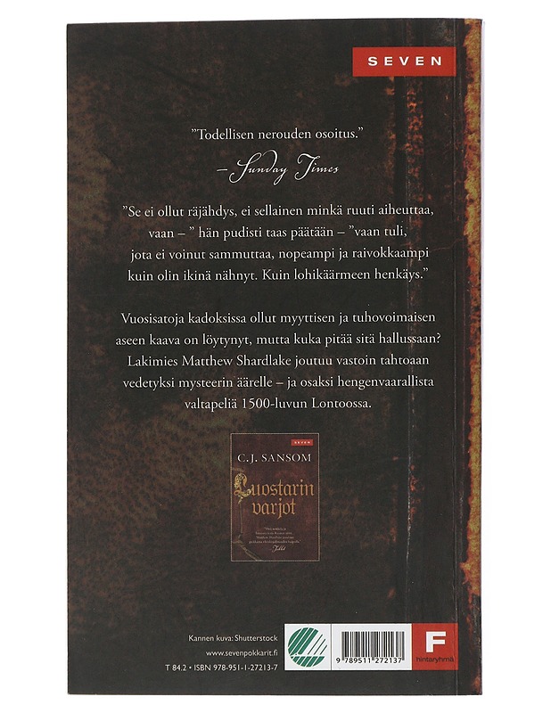 Musta tuli - Sansom, C. J. - Jännitys ja dekkarit - 10105507524 - 1