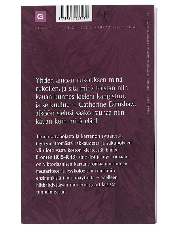Humiseva harju - Brontë, Emily - Romaanit ja novellit - 10105507531 - 1