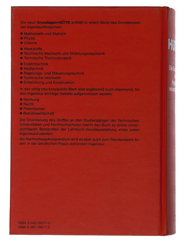 Hu?tte : die Grundlagen der Ingenieurswissenschaften - Czichos, Horst - Tietokirjat ja oppaat - 10105507575 - 1