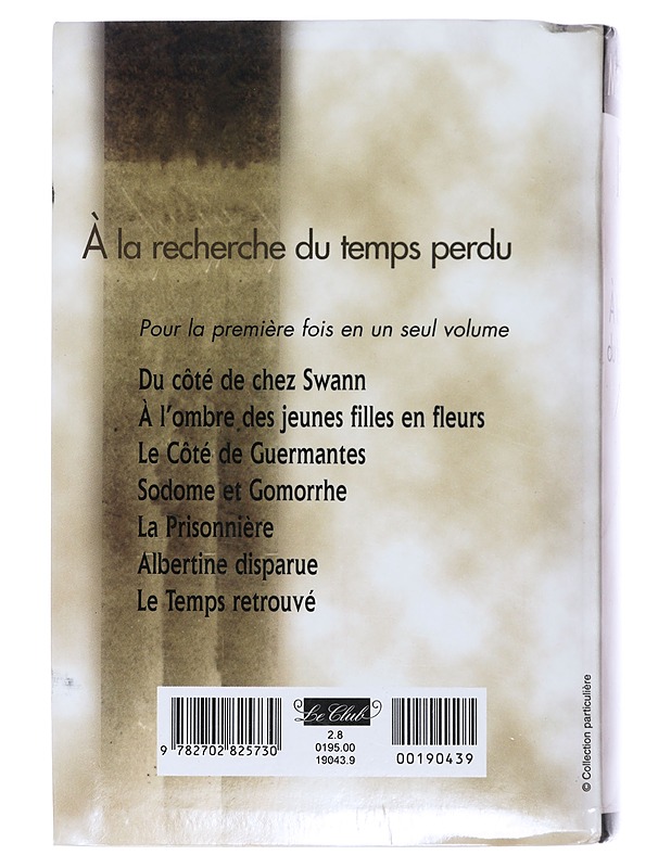 Á la reserche du temps perdu - Proust , Marcel - Romaanit ja novellit - 10105507580 - 1