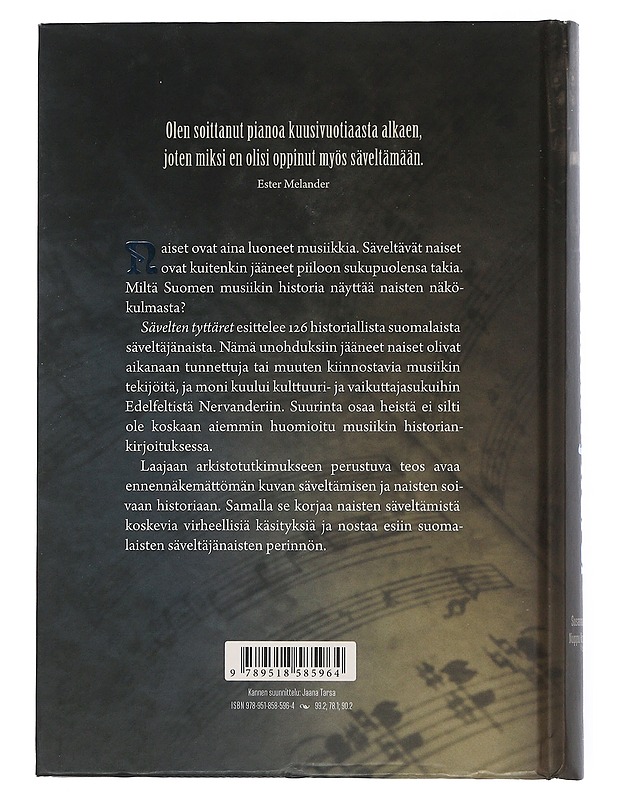 Sävelten tyttäret  - Välimäki, Susanna - Elämäkerrat ja muistelmat - 10105507619 - 1